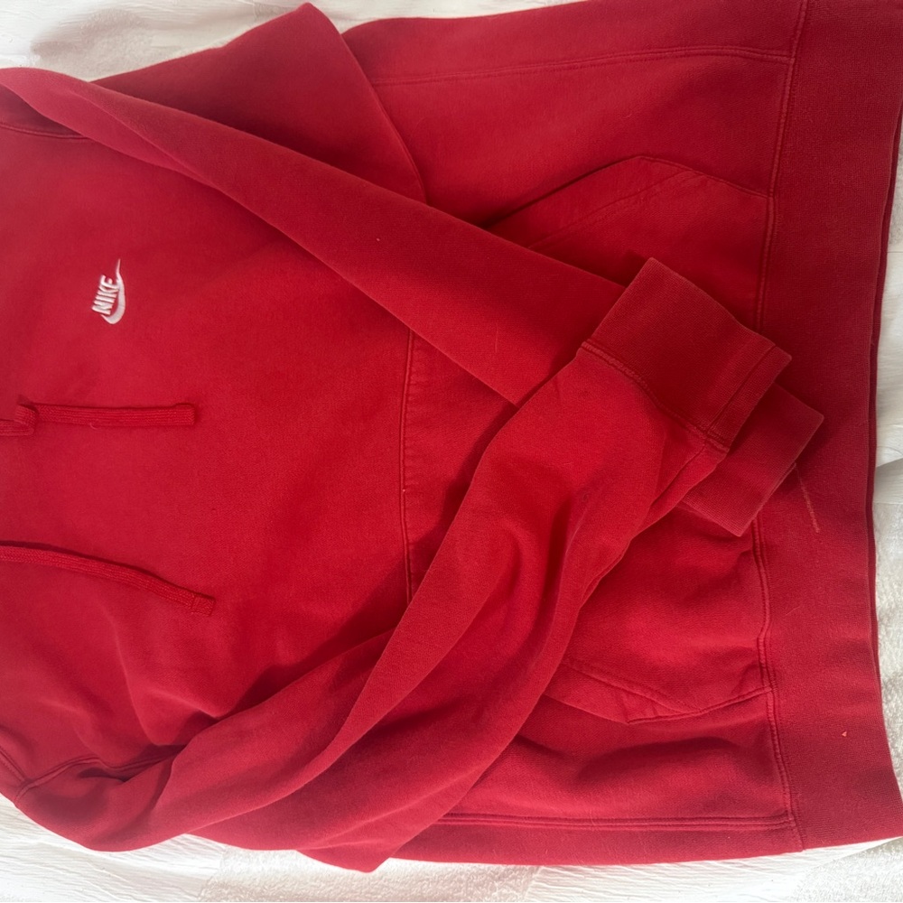 Nike Bold Red Hoodie with White Logo